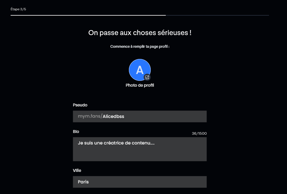 Step 3 - MYM Profile Configuration