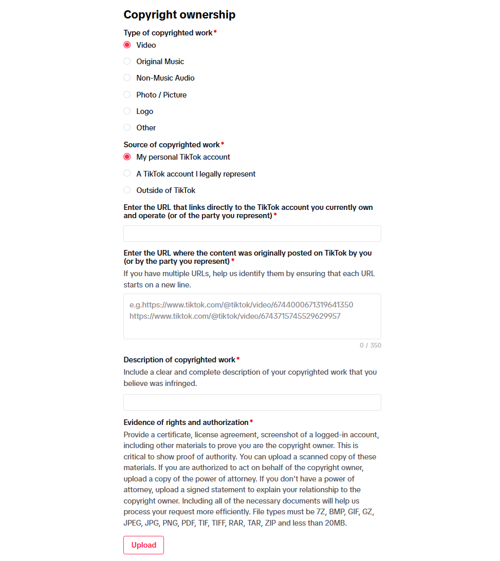 TikTok ownership section