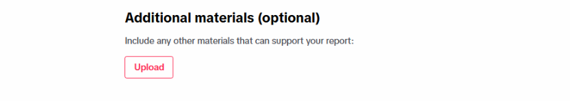 Supplementary evidence section